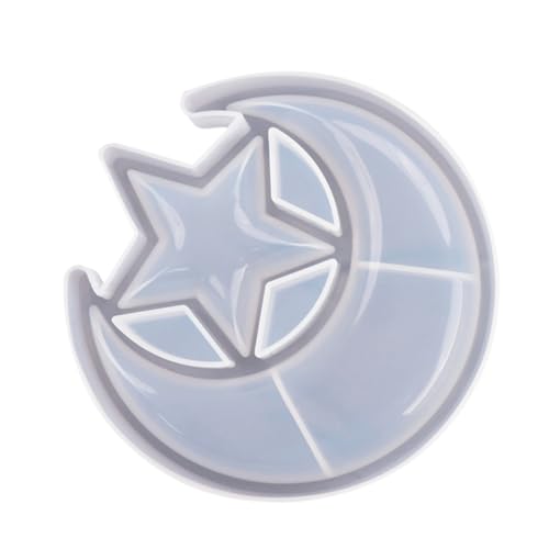 ARTIBETTER Crescent Casting Mould und Stern Silikonform für DIY Epoxidharz Gießform Langlebig Flexibel Vielseitig für Kreative Aufbewahrungstabletts und Bastelprojekte Weiß von Artibetter