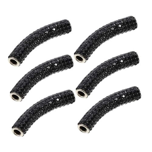 ARTIBETTER Curved Rhinestone Spacer Beads Schwarz für Schmuckherstellung Große Lochperlen für Schnürsenkel Vielseitige Metallröhren mit Funkelnden Akzenten für Sportliche und Styles ARTIBETTER Curved Rhinestone Spacer Beads Schwarz für Schmuckherstellung Große Lochperlen für Schnürsenkel Vielseitige Metallröhren mit Funkelnden Akzenten für Sportliche und Styles von Artibetter