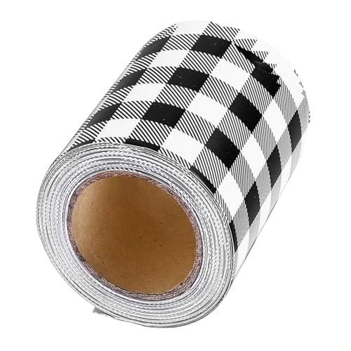 ARTIBETTER Dekorative Aufkleber Gewellte Pinnwand Bordüre Pinnwand Dekorationsbordüren Karierte Whiteboard Zierstreifen Whiteboard Bordüren Beschichtete Papieraufkleber von Artibetter