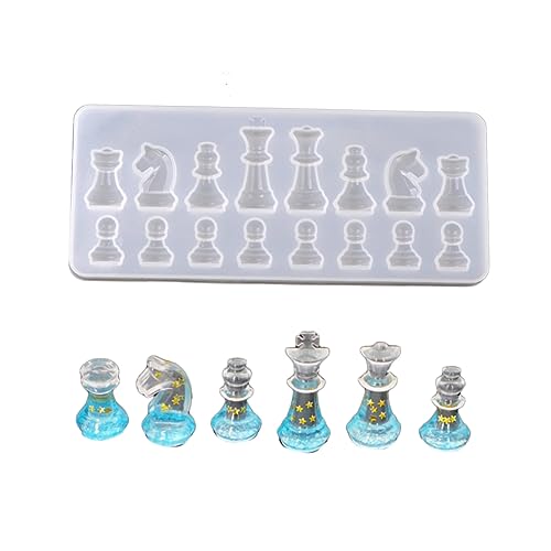 ARTIBETTER Diy Schach Silikonform Kreative Gießform für Handgemachte Bastelprojekte Langlebig nicht Haftend für Epoxidharz und Schmuckherstellung ARTIBETTER Diy Schach Silikonform Kreative Gießform für Handgemachte Bastelprojekte Langlebig nicht Haftend für Epoxidharz und Schmuckherstellung von Artibetter