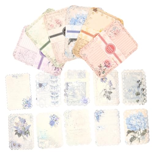 ARTIBETTER Diy Scrapbook Papier Hohlgeprägtes Dekopapier Vintage Bastelmaterial für Tagebuch Notizbuch und Dekorationen für Familien und Jugendliche von Artibetter