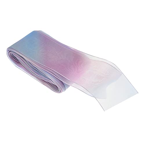 ARTIBETTER Diy Seidenbänder mit Gradient Rainbow Druck Hochwertige Chiffonbänder für Haaraccessoires und Festivaldekorationen Farbe von Artibetter