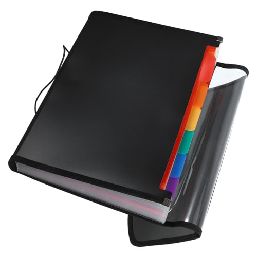 ARTIBETTER Dokumenten Aufbewahrungstasche Organizer Akkordeon Ordner Akkordeon Ordner Organizer Fächerordner Fächerordner Büro Ordner Ordner Schwarzes Pvc von Artibetter