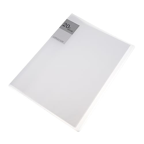 ARTIBETTER Dokumentenmappe Transparent Weiß Leichter Kunststoff Ordner Praktischer Premium Aktenordner mit Klammer für Büro und Zuhause von Artibetter