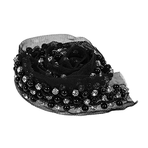 ARTIBETTER Dreireihiges Perlenband mit Strass Dekoratives Spitzenband für Diy Haarschmuck Hochzeitsaccessoires und Bastelprojekte von Artibetter