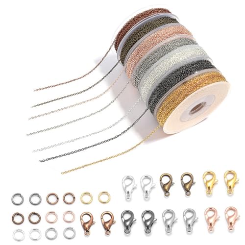 ARTIBETTER Edelstahl Schmuckkette mit Karabinerverschluss Hummer Verschlüsse Sprungringe Farben DIY Armband Halskette Schmuckherstellung Zubehör ARTIBETTER Edelstahl Schmuckkette mit Karabinerverschluss Hummer Verschlüsse Sprungringe Farben DIY Armband Halskette Schmuckherstellung Zubehör von Artibetter