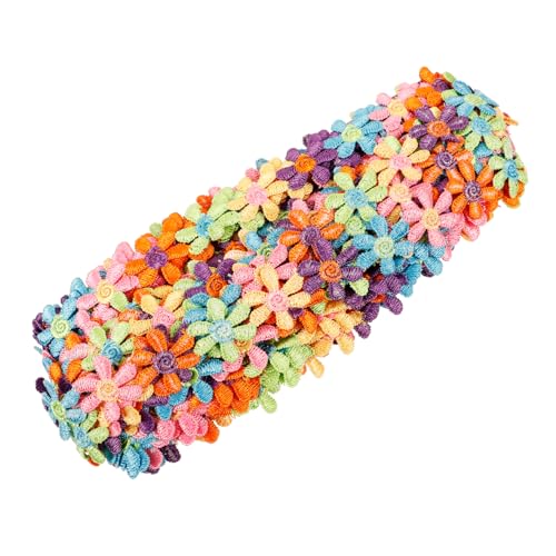 ARTIBETTER Farbenfrohe wasserlösliche Spitze Nähgarnitur Stoffbesatz DIY trimmen zarter Kleidungsbesatz handgefertigtes Nähband dekorativer Spitzenbesatz Polyester von Artibetter