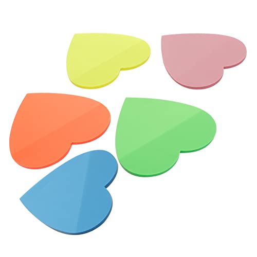 ARTIBETTER Farbige Haftnotizen Herzform Selbstklebende Memo Sticker für Schule Büro und Zuhause Transparente Pet Notizzettel für To Do Listen und Erinnerungen Praktische und Abreißbare Index ARTIBETTER Farbige Haftnotizen Herzform Selbstklebende Memo Sticker für Schule Büro und Zuhause Transparente Pet Notizzettel für To Do Listen und Erinnerungen Praktische und Abreißbare Index von Artibetter