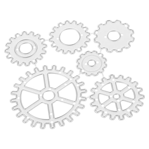 ARTIBETTER Geprägte Matrize Aus Kohlenstoffstahl Runder Zeigergetriebe Stanzformen Für Vintage-etiketten Grafikstanze Prägeschablonen Aus Metall Verzierungen Für Das Handwerk Silver von Artibetter