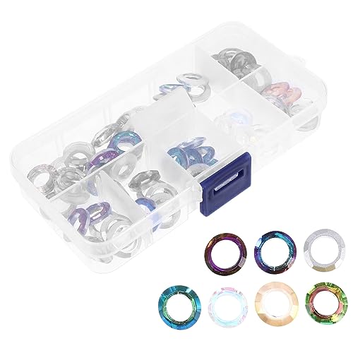 ARTIBETTER Glasringe Für DIY Nagelkunst Maniküre Accessoires Handgefertigte Schmuckverzierungen Für Ohrringe Und Dekorationen Mit Vielseitigen Anwendungsmöglichkeiten von Artibetter