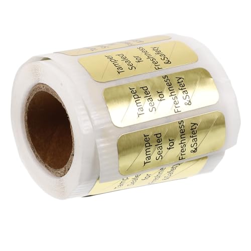ARTIBETTER Goldene Lebensmittelechte Manipulationssichere Verpackungsaufkleber Selbstklebende Frische Sicherheitsetiketten für Vielseitiges Backen und Versiegeln ARTIBETTER Goldene Lebensmittelechte Manipulationssichere Verpackungsaufkleber Selbstklebende Frische Sicherheitsetiketten für Vielseitiges Backen und Versiegeln von Artibetter
