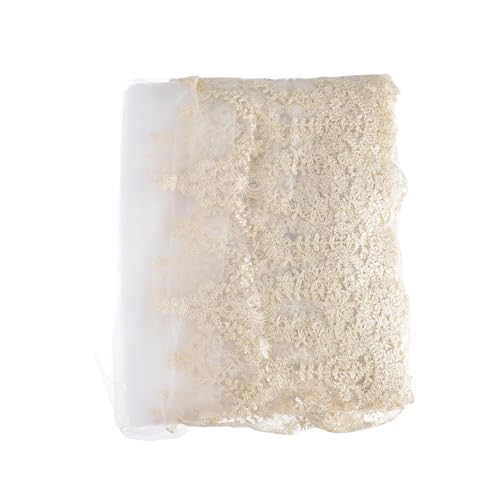 ARTIBETTER Goldenes Spitzenband Yards Hochwertige Spitzenbordüre für Diy Projekte Dekoratives Spitzenribbon Polyester für Kleidung und Festlichkeiten Vielseitige Wasserdurchlässige von Artibetter