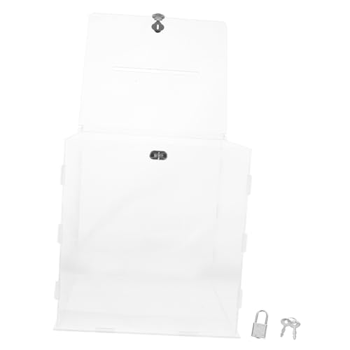 ARTIBETTER Hochwertige Hochzeitseinladungsbox mit Schloss Transparente Acryl Kartenbox für Hochzeiten Partys und Wiederverwendbar und Sicher von Artibetter