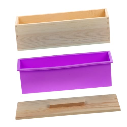 ARTIBETTER Holz Seifenform Handgefertigte Seifenbox Naturholz mit Silikonform und Deckel für Diy Seifenherstellung für Kreative Seifenprojekte von Artibetter