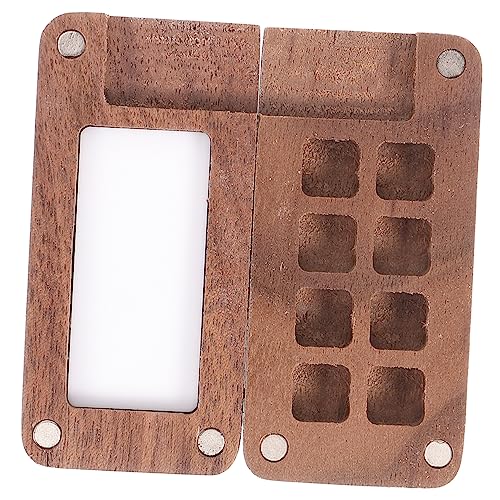 ARTIBETTER Holz Wasserfarbenpalette mit Magnetdeckel Aquarell Pigmentbox für Künstler für Zuhause Reisen Freien Farben Platzsparend und Leicht zu Reinigen von Artibetter