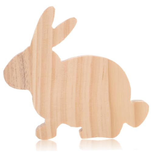 ARTIBETTER Holzfigur Osterhase Robustem Holz Kleines DIY Holz Kaninchen zum Basteln Dekoratives Osterornament für Tisch Regal und Kinderzimmer Niedliche Hasen Figur für Osterdeko und von Artibetter