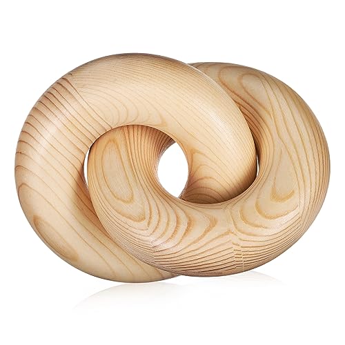 ARTIBETTER Holzknoten Ornament Dekoration Rustikales Holzringkette Für Kaffeetisch Regal Und Wand Einzigartige Verzierungsdekoration Für Garten Für von Artibetter