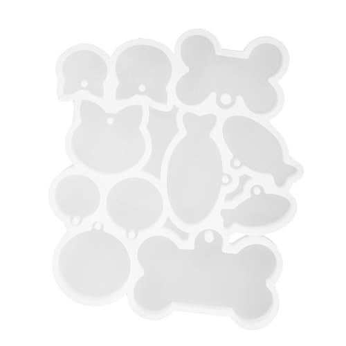 ARTIBETTER Hundemarke in Knochenform Hundeharzform Hundezauber Hundeknochen-diy-zubehör Kleine Hundemarke Schlüsselanhänger in Form Eines Hundeknochens Diy-hundehalsband-set Weiß Kieselgel von Artibetter