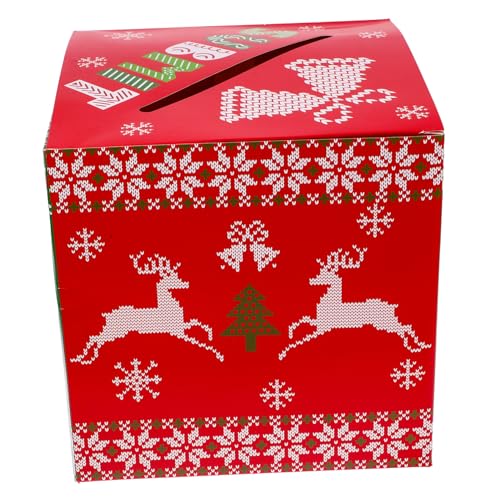 ARTIBETTER Kasten -Box Weihnachtsfeier Abstimmungsbox Weihnachtsfeier Losbox Abstimmungsbox für Weihnachten Kästen für Tombola-Tickets Tombola-Losbehälter Wahlurnen für Tombola Papier von Artibetter