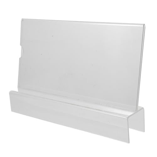 ARTIBETTER Kleiner Acryl Aufsteller Doppelseitig Stehend Preisschildhalter Platzsparend Robust Vielseitig für Büro Restaurant Buffet Tischsignage von Artibetter