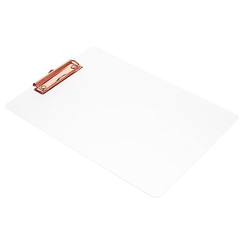ARTIBETTER Klemmbrett Transparent mit Metalklemme Tragbares Schreibbrett für Büro Schule und Zuhause Praktisch für Dokumente Hochwertige Verarbeitung Mattem Roségold von Artibetter