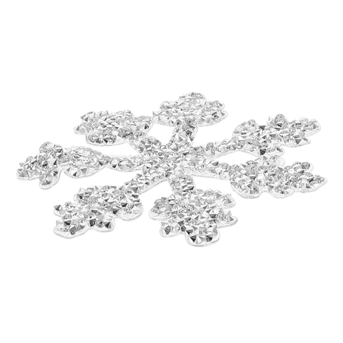 ARTIBETTER Kompakte Hutaufnäher Schneeflocken-applikation Hutflecken Gestickte Aufnäher Mit Schneeflocken Schneeflocke Strass Weihnachten Kunstschnee Schneeflocken-aufnäher Plastik von Artibetter