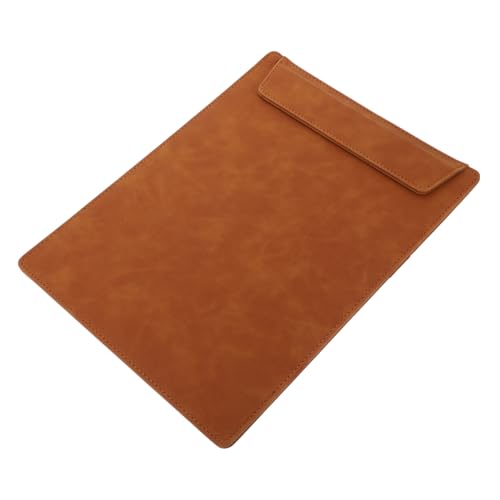ARTIBETTER Leder Anmelde Clipboard Dokumentenhalter Für Schreibtisch Aktenordner Tablet Clip Büro Dokumentenclip Büroprodukt Braun von Artibetter