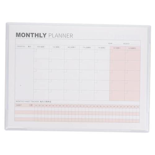 ARTIBETTER Leerer Kalender Notizblock Monatlicher Planer mit Selbst Ausfüllbaren Tischkalender Notizbuch für Büro und Unterwegs Beige Handlich und für Schüler und Büroangestellte von Artibetter