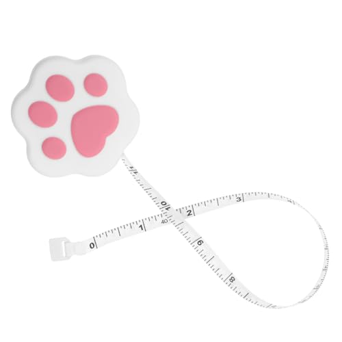 ARTIBETTER Maßband zum Nähen Katzenpfote Design Automatisches Aufrollmaßband mit Push button Flexibles Körpermaßband für Kleidung Leichtes Tragbares Schneidermaßband von Artibetter