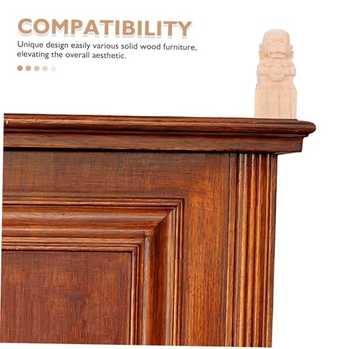 ARTIBETTER Massive Holz Löwenkopf Möbelknöpfe Dekorative Postkappen für Geländer Treppen Bettgestelle Europäischer Stil Stabile Holzsäulenverzierungen Handgeschnitzte Finials ARTIBETTER Massive Holz Löwenkopf Möbelknöpfe Dekorative Postkappen für Geländer Treppen Bettgestelle Europäischer Stil Stabile Holzsäulenverzierungen Handgeschnitzte Finials von Artibetter