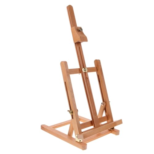 ARTIBETTER Massive Holzstockung Staffeleien zum Ausstellen Malstaffeleiständer Malerei einstellbar Anzeige Portable Display Rack Boden Staffelei Zeichen Staffelei Metall Khaki von Artibetter