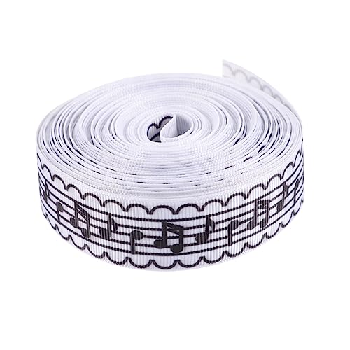 ARTIBETTER Musiknoten Geschenkband für DIY Haarschleifen Dekorationen Geschenkverpackung Hochwertiges Doppelseitiges Polyestermaterial Musikalische Anlässe und Bastelprojekte Yards von Artibetter