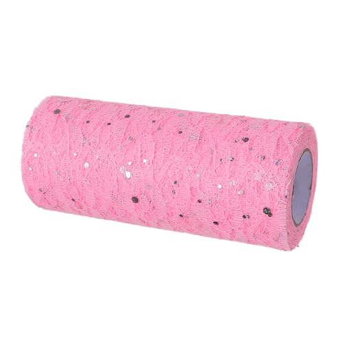 ARTIBETTER Netzrolle Bankett Tüll Elegante Kräuseldekoration Dekorative Tischläufer Schärpe Aus Spitze Funkelnde Überzüge Blush Party Hochzeitsempfangsbedarf Spitzenband Moderne von Artibetter