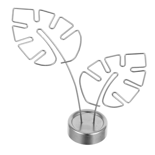ARTIBETTER Notizordner kartenhalter Memohalterständer für den Schreibtisch Memos und Fotos werden angezeigt Notizhalter für Büroklammern Desktop-Fotohalter Menü-Clip Rostfreier Stahl Silver von Artibetter