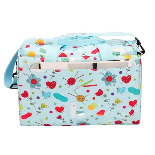 ARTIBETTER Oxford Diy Aufbewahrungstasche Robuste Handtasche mit Reißverschluss Große Kapazität für Strick und Häkelzubehör Vielseitige Haushalts und Reiseaufbewahrung von Artibetter