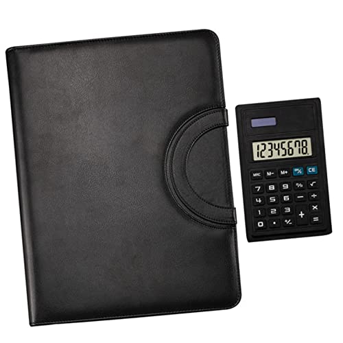 ARTIBETTER PU Leder Aktentasche mit Reißverschluss Multifunktionaler Business Portfolio Binder für Dokumente Notizblock und Taschenrechner für Meetings und Interviews von Artibetter