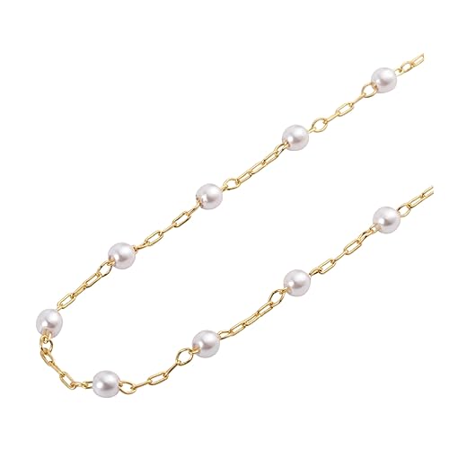 ARTIBETTER Perlenkette Knebelverschluss Perlenkette Halsketten Kabelkette Gedrehte Ketten Spulenkette Spulenherstellung Zubehör Kette Weiß von Artibetter