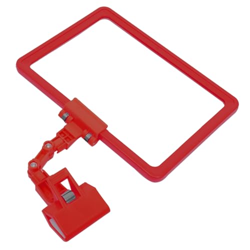 Artibetter Preisschild Etikett Zeichenhalter Anzeige Supermarkt Zubehör Inhaber bügelbrett schwarz Supermarktschild Schilderhalter speichern Regalhängeschild -Label -Halter Plastik rot von Artibetter