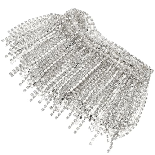 ARTIBETTER Rhinestone Quaste Kette für Diy Schmuck Mode Lange Strasskette Vielseitig Einsetzbar für Kleidung Accessoires Langlebiges Design Einfach Zuschneidbar von Artibetter