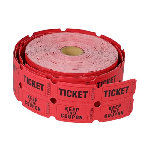 ARTIBETTER Rote Raffle Tickets Rolle Event Lose für Verlosung Party Aktivität Einkaufszentrum Spielplatz von Artibetter