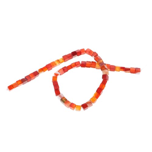 ARTIBETTER Roter Karneol Würfel Abstandshalter Perlen Kleine Quadratische Lose Steinperlen Für Schmuckherstellung DIY Armband Halskette Basteln ARTIBETTER Roter Karneol Würfel Abstandshalter Perlen Kleine Quadratische Lose Steinperlen Für Schmuckherstellung DIY Armband Halskette Basteln von Artibetter