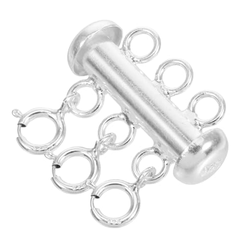 ARTIBETTER Schnalle einer Perlenkette Verschluss für Schmuck Mehrschichtige Verschlüsse für Halsketten Kettenseparator zum Schichten Entwirrungsverschluss, Trennverschluss Silber- Silver von Artibetter