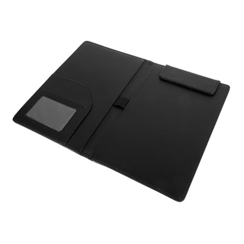 ARTIBETTER Schülern Briefpapier tragbares Klemmbrett Speicherklemme Datei Ordner Board Klemmbrett mit Speicher Menü Rechnung Zwischenablage Menü-Klemmbrett PU-Leder Black von Artibetter