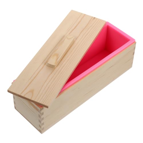 ARTIBETTER Seifenform Handgefertigte Holzbox Silikonform mit Deckel für Diy Seifenherstellung und Leichtes Zubehör für Kreative Seifenliebhaber von Artibetter