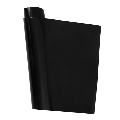 ARTIBETTER Selbstklebend Schwarzes Zellophan Aquarium Tapete Schwarzes Reflektierendes Vinyl Bastel-vinyl Klebepapier Zum Basteln Halloween-geschenkpapier Mattschwarzes Vinyl Pvc-vinyl Black von Artibetter