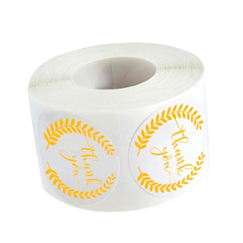 ARTIBETTER Selbstklebende Gold Stamping Thank You Sticker Rolle mit Olivenzweig Vielseitige Siegelaufkleber für Umschläge Boxen Party und DIY Dekoration ARTIBETTER Selbstklebende Gold Stamping Thank You Sticker Rolle mit Olivenzweig Vielseitige Siegelaufkleber für Umschläge Boxen Party und DIY Dekoration von Artibetter