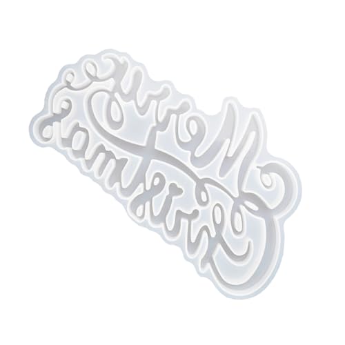 ARTIBETTER Silikonformen Weihnachtsbuchstaben Diy Silikon Gießform für Hängende Ornamente Flexibel und Transparent für Kreative Bastelprojekte zur Weihnachtszeit von Artibetter