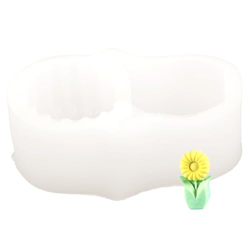 ARTIBETTER Sonnenblumenförmige Silikonform für Kerzenherstellung DIY Blütenkerzenform Langlebige und Wiederverwendbare Gießform für Aromatische Einfach zu Reinigen Entformen für von Artibetter