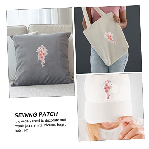ARTIBETTER Spitze Spitzendekoration Patch Floral Blumen Stoff Nähen Handwerk Eisen Auf Applikation Tuch Rosa von Artibetter