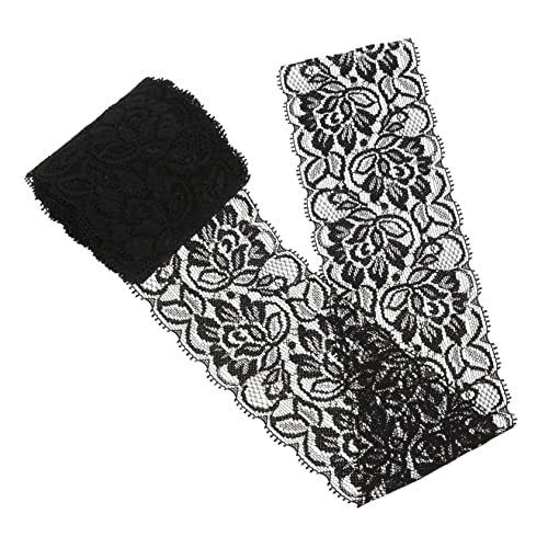 ARTIBETTER Spitzen zubehör Hochzeit weiße Schnürsenkel Spitzengewebeband Spitzenband trimmt elastischer Nähbesatz Kleidungsstück Spitze Spitzenbesatz zum Basteln Spandex-Garn Schwarz ARTIBETTER Spitzen zubehör Hochzeit weiße Schnürsenkel Spitzengewebeband Spitzenband trimmt elastischer Nähbesatz Kleidungsstück Spitze Spitzenbesatz zum Basteln Spandex-Garn Schwarz von Artibetter